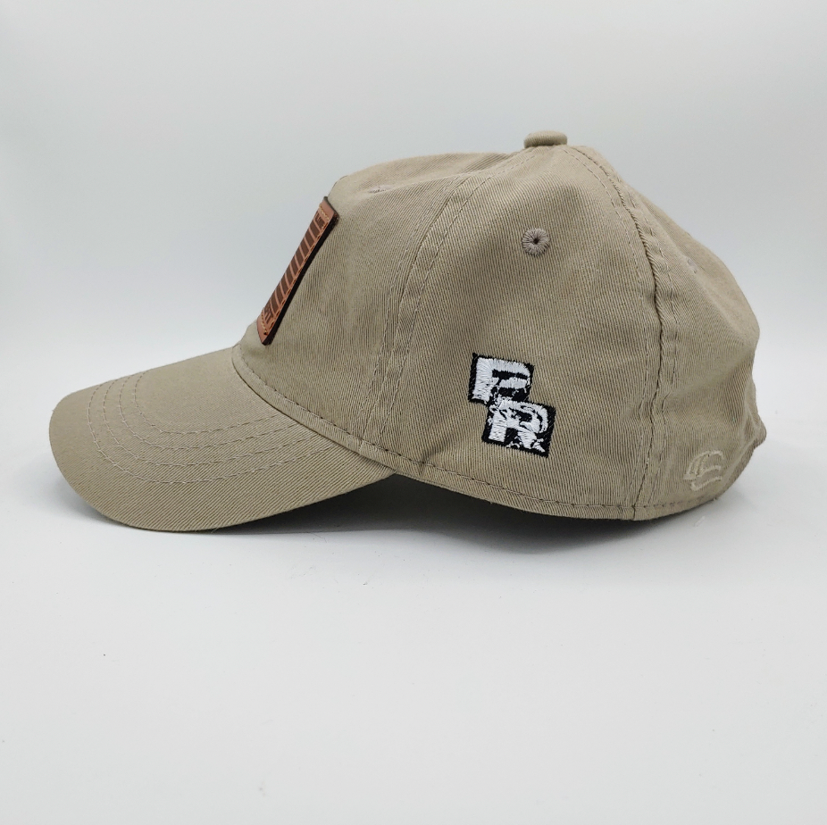Khaki "Dad" Hat | Leather image 3